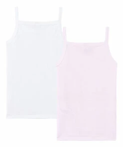 Promo 🤩 Set of 2 Striped Organic Cotton Tank Tops White Petit Bateau Fashion Children 💯 -Outlet Kids' Fashion Store set of 2 striped organic cotton tank topsset of 2 striped organic cotton tank tops white petit bateau fashion children 2