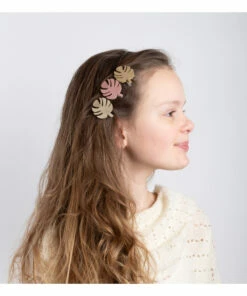 Promo 🌟 Set of 3 Leaf Hair Slides Pink Mimi & Lula Fashion Children ⌛ -Outlet Kids' Fashion Store set of 3 leaf hair slidesset of 3 leaf hair slides pink mimi lula fashion children 2