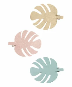Promo 🌟 Set of 3 Leaf Hair Slides Pink Mimi & Lula Fashion Children ⌛