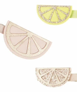 Deals 🔔 Set of 3 Lemon Hair Slides Pink Mimi & Lula Fashion Children 🔥