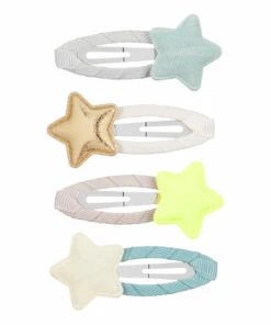 Promo 😍 Set of 4 Tokyo Star Hair Slides Silver Mimi & Lula Fashion Children 😍