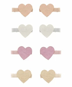 Best deal ⭐ Set of Mini Heart Hair Clips Pink Mimi & Lula Fashion Children ⭐