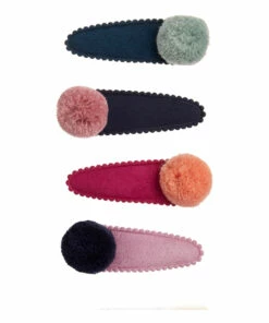 Discount ๐ Set of Pompom Hair Clips Black Mimi & Lula Fashion Children ๐