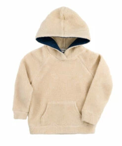 Deals 🎁 Sheepskin Hoodie Ecru Lours Paris Fashion Teen, Children 💯