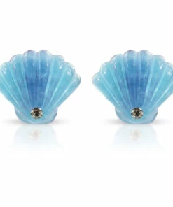 Brand new ⭐ Shell Earrings Blue Milk x Soda Fashion Children 💯