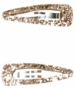 Best Pirce 🎁 Shiny Snap Hair Slides Gold Milk x Soda Fashion Children 🧨