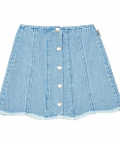 Buy 👏 Organic Denim Mini Skirt Denim bleached Hundred Pieces Fashion Teen, Children 👍
