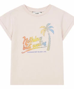 Best Pirce ⌛ Organic Cotton T-shirt Pale pink Hundred Pieces Fashion Teen, Children 🔔