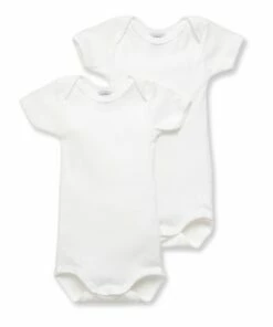 Flash Sale ๐ Short-sleeve Playsuit - Set of 2 White Petit Bateau Fashion Baby, Children ๐