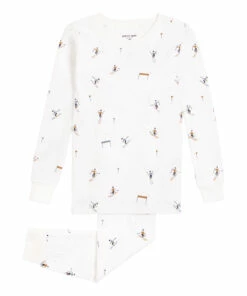 Hot Sale 🔥 Ski Print Pyjama Set Off white Petit Lem Fashion Children ⭐