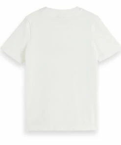 Brand new 👏 Smiling Organic Cotton T-shirt White Scotch & Soda Fashion Teen, Children 🔔 -Outlet Kids' Fashion Store smiling organic cotton t shirt white scotch soda fashion teen children 2