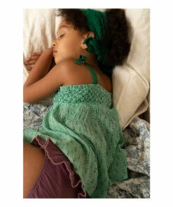 Buy 🔥 Smocked Gingham Ribbon Strap Top Green Emile et Ida Fashion Children ✔️ -Outlet Kids' Fashion Store smocked gingham ribbon strap top green emile et ida fashion children 3