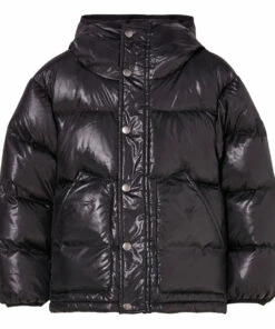 Coupon ✨ Snowflow Down Jacket Black Finger in the nose Fashion Teen, Children ❤️