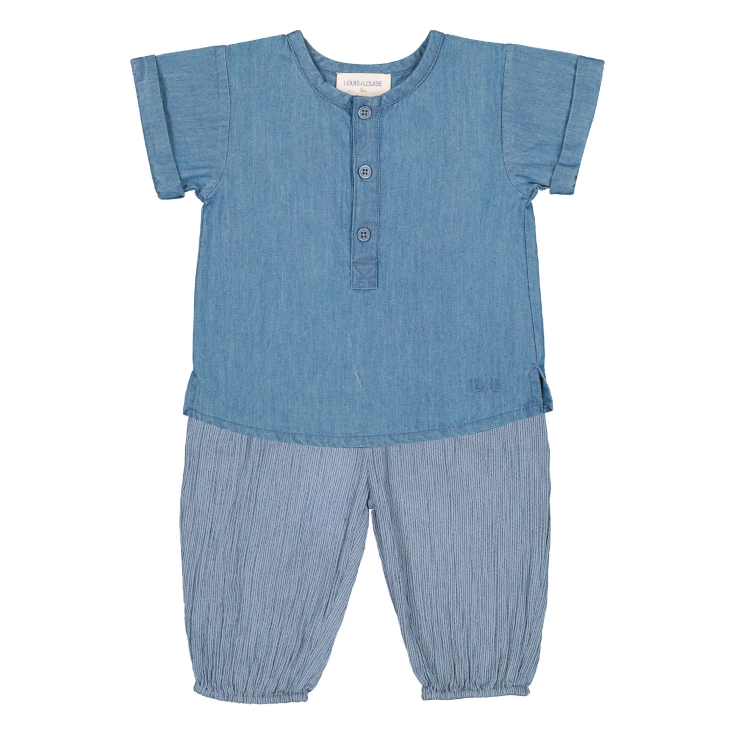 Brand new 🔔 Solal Chambray Kurta Shirt Denim Louis Louise Fashion Baby, Children 🔥 2 Brand new 🔔 Solal Chambray Kurta Shirt Denim Louis Louise Fashion Baby, Children 🔥 - Image 2