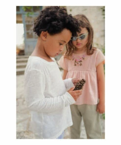 Deals 🎁 Stano Linen T-Shirt Ecru Louise Misha Fashion Children 🎁 -Outlet Kids' Fashion Store stano linen t shirt ecru louise misha fashion children 1