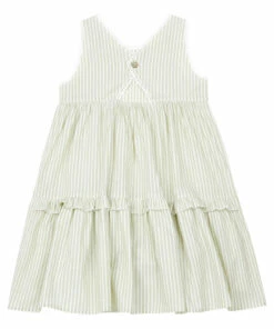 Discount 🧨 Striped 👗 Dress Green Zhoe & Tobiah Fashion Children 🛒 -Outlet Kids' Fashion Store striped dress green zhoe tobiah fashion children 2