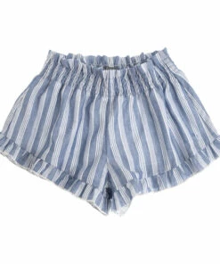 New 🔥 Striped Frill Shorts Blue Tocoto Vintage Fashion Children 😀
