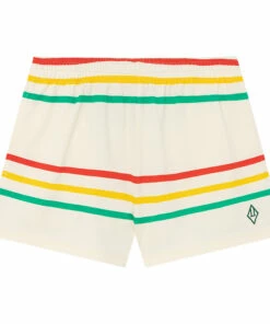 Cheap 😍 Striped Jersey Poodle Shorts Ecru The Animals Observatory Fashion Children 🤩
