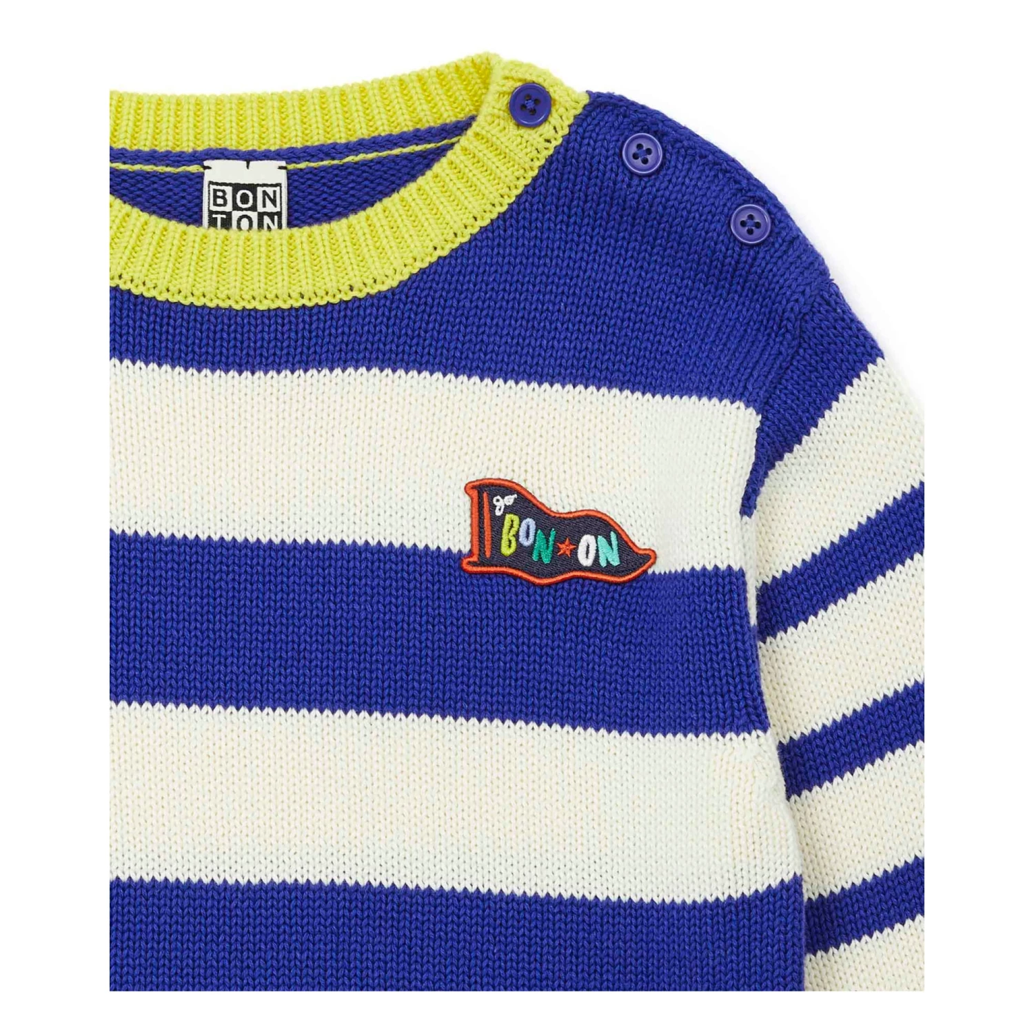 Promo 😀 Striped Jumper Blue Bonton Fashion Children ❤️ 2 Promo 😀 Striped Jumper Blue Bonton Fashion Children ❤️ - Image 2