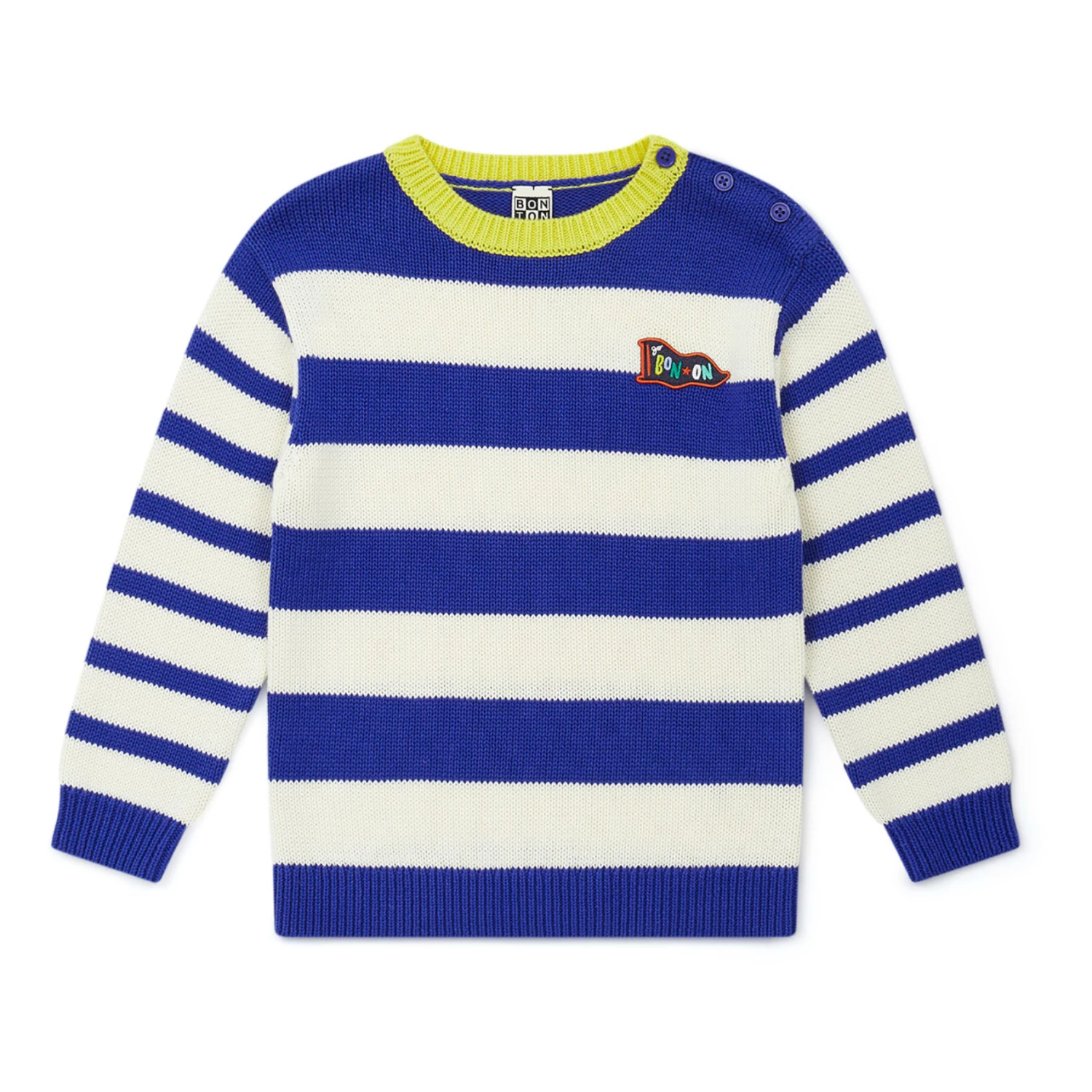 Promo 😀 Striped Jumper Blue Bonton Fashion Children ❤️ 1 Promo 😀 Striped Jumper Blue Bonton Fashion Children ❤️