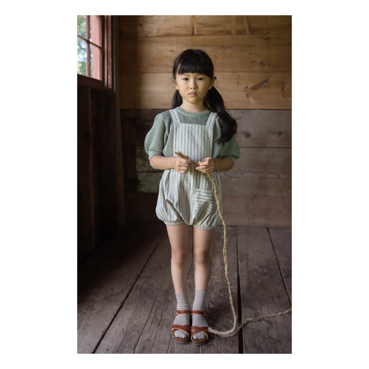 Hot Sale π Striped Linen Romper Off white Soor Ploom Fashion Children π 2 Hot Sale π Striped Linen Romper Off white Soor Ploom Fashion Children π - Image 2