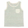 Best deal 🧨 Striped Organic Cotton Slub Tank Top Green water Búho Fashion Children 😍