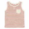 Coupon ❤️ Striped Organic Cotton Slub Tank Top Terracotta Búho Fashion Children 🎁