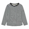 Deals ✨ Striped Organic Cotton T-Shirt Black Gray Label Fashion Children ⭐