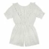 Coupon 👍 Striped Playsuit White the new society Fashion Teen, Children 🔥