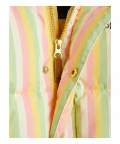 Coupon ✨ Striped Puffer Jacket Ecru Mini Rodini Fashion Children 👏 -Outlet Kids' Fashion Store striped puffer jacket ecru mini rodini fashion children 1