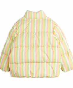 Coupon ✨ Striped Puffer Jacket Ecru Mini Rodini Fashion Children 👏 -Outlet Kids' Fashion Store striped puffer jacket ecru mini rodini fashion children 2