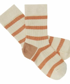 Promo 👍 Striped 🧦 Socks Apricot FUB Fashion Teen, Baby, Children 🎁