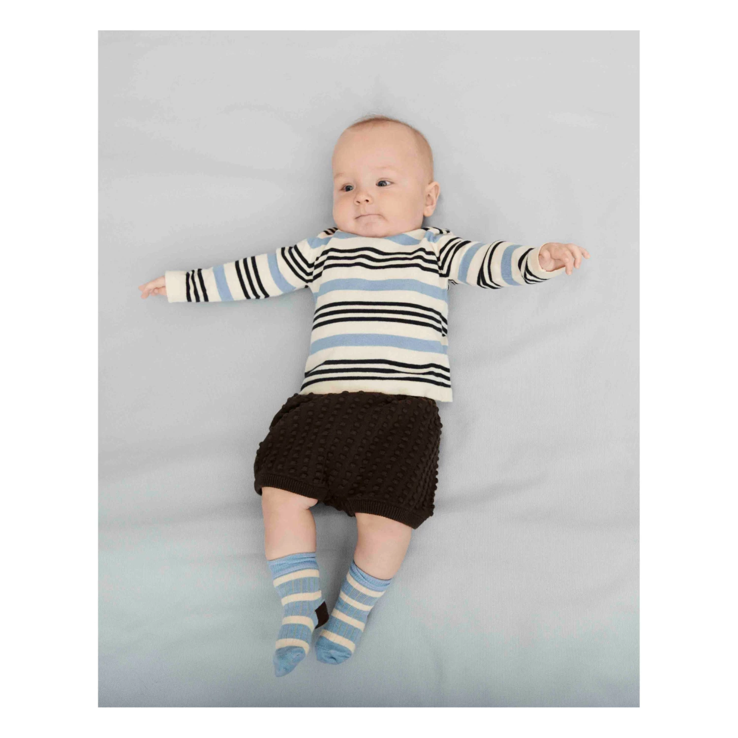 Flash Sale ✔️ Striped 🧦 Socks Light blue FUB Fashion Teen, Baby, Children ⭐ 2 Flash Sale ✔️ Striped 🧦 Socks Light blue FUB Fashion Teen, Baby, Children ⭐ - Image 2
