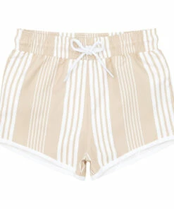 Hot Sale ⌛ Striped Swim Trunks Beige Minnow Fashion Children 🛒