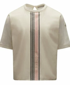 Best deal 🎁 Striped T-shirt White Moncler Fashion Teen, Children 🧨