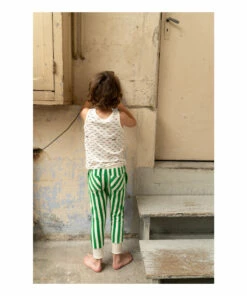 Outlet ✨ Striped Terry Cloth Joggers Green Emile et Ida Fashion Children ✔️ -Outlet Kids' Fashion Store striped terry cloth joggers green emile et ida fashion children 3