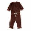 Promo 👍 Sully Organic Cotton Velvet Jumpsuit Brown Bonnie & The Gang Fashion Baby, Children 🔔