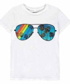Hot Sale 👍 Sunglasses T-Shirt White Californian Vintage Fashion Teen, Children ✨