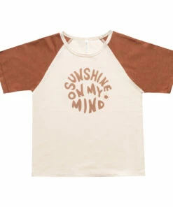 New ✔️ Sunshine On My Mind Raglan T-Shirt Ochre Rylee + Cru Fashion Children ❤️