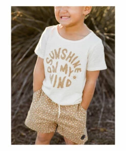 Promo 🤩 Sunshine On My Mind T-Shirt Off white Rylee + Cru Fashion Baby, Children 🎉 -Outlet Kids' Fashion Store sunshine on my mind t shirtsunshine on my mind t shirt off white rylee cru fashion baby children 3