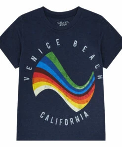 Best reviews of ๐งจ Surf T-shirt Blue Californian Vintage Fashion Teen, Children ๐งจ