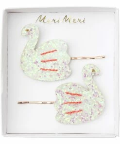 Hot Sale ⌛ Swan hair clips - Set of 2 Meri Meri Fashion Children 🔥