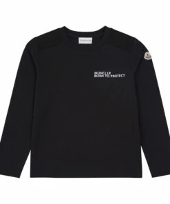 Deals 🎁 T-shirt Black Moncler Fashion Teen, Children 🎁