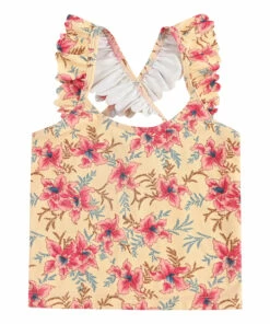 Best Sale 🛒 Tamarias Recycled Nylon Crop Top Ecru Louise Misha Fashion Teen, Children ✔️