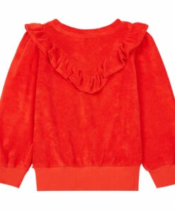 Best Pirce 🔔 Terry Cloth Frill Sweatshirt Red Emile et Ida Fashion Children 🧨 -Outlet Kids' Fashion Store terry cloth frill sweatshirt red emile et ida fashion children 2