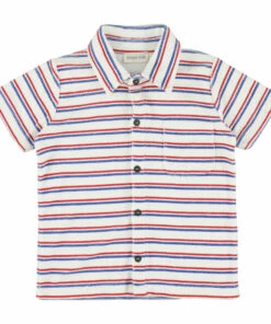 Deals 🎁 Terry Cloth Shirt Blue Simple Kids Fashion Teen, Children 🧨