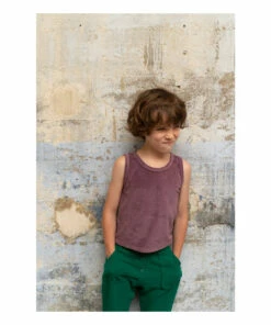 New 🔥 Terry Cloth Tank Top Purple Emile et Ida Fashion Children ✨ -Outlet Kids' Fashion Store terry cloth tank top purple emile et ida fashion children 3