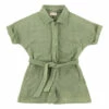 Best deal 💯 Terry Cloth Tie-Up Playsuit Khaki Simple Kids Fashion Teen, Children 🧨