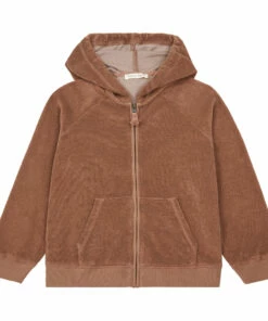 Deals 🎁 Terry Cloth Zip-Up Hoodie Chocolate Zhoe & Tobiah Fashion Children 🔔