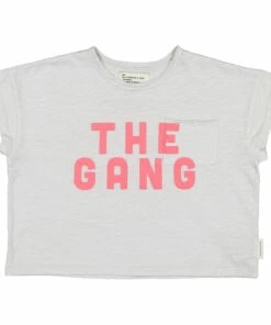 Cheapest 🔥 The Gang Organic Cotton T-shirt Light grey Piupiuchick Fashion Teen, Baby, Children ⌛